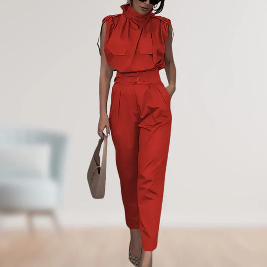 Elegant and Sophisticated 2-Piece Set for Women | Sleeveless