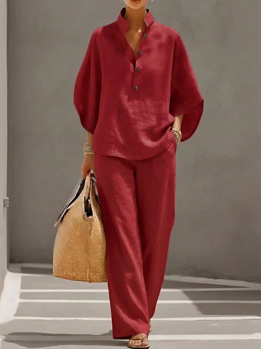 Elena™ – Linen Cotton Two-Piece Set