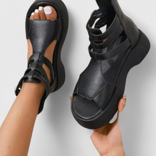 Brianna | Platform Buckle Sandals